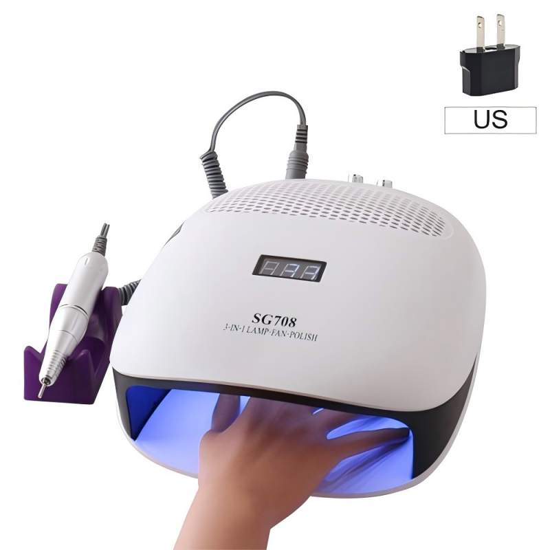 Եռակի համակցված ձեռքի եղունգների լամպ բարձով